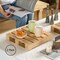 Vintiquewise Rustic Wooden Pallet Display Stand Natural Wood Riser for Home Decor Table Centerpiece Candle or Dessert Holders Plant Pot DIY Craft Party Accents and Event Presentation
